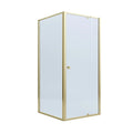 Adjustable Semi Frameless Shower Screen 98-106cm x 89-92cm With Gold Hardware For Modern Bathrooms
