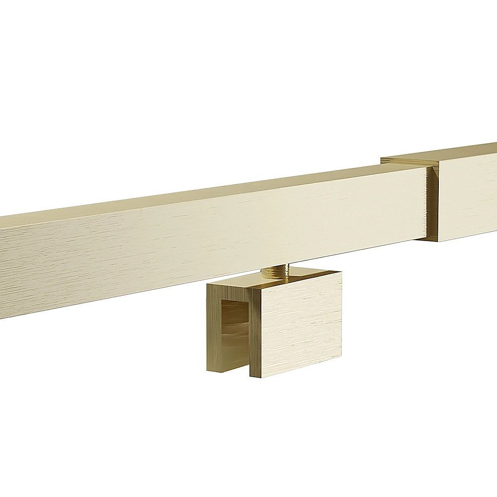 Adjustable Semi Frameless Shower Screen 74-82cm x 89-92cm With Gold Hardware For Modern Bathrooms