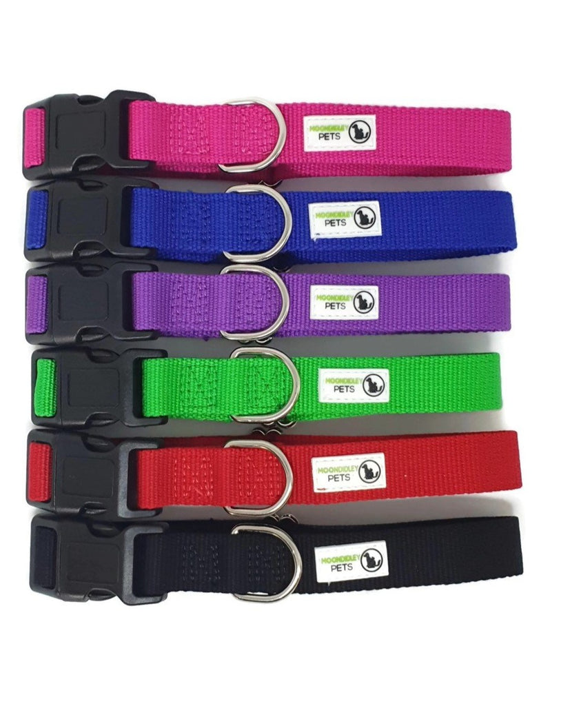 100% Pure Bamboo Fibre Dog Collar Plastic Buckle - Moondidley Pets X-Small Pink V631-MDPCOLBAMBXSPNK