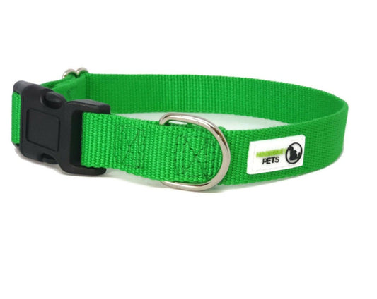 100% Pure Bamboo Fibre Dog Collar Plastic Buckle - Moondidley Pets X-Small Green V631-MDPCOLBAMXSGRN