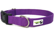 100% Pure Bamboo Fibre Dog Collar Plastic Buckle - Moondidley Pets X-Small Purple V631-MDPCOLBAMXSPUR