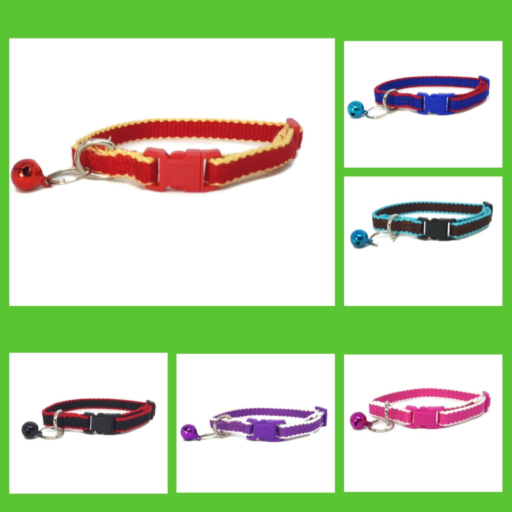100% Pure Bamboo Fibre Cat Collar Plastic Buckle Navy - Moondidley Pets V631-MDPCOLCATNVY