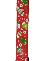 Christmas Dog Collars Adjustable - Moondidley Pets Large Red Mittens V631-MDPCOLXMALMIT