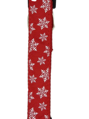 Christmas Dog Collars Adjustable - Moondidley Pets X-Large Red Snow Flakes V631-MDPCOLXMAXLREDSNO