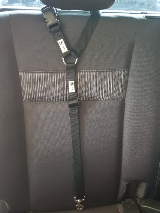 Dog Seatbelt Headrest Restraint Safety Travel - Moondidley Pets Black V631-MDPHRSBBK