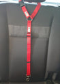 Dog Seatbelt Headrest Restraint Safety Travel - Moondidley Pets Red V631-MDPHRSBRD