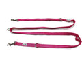 Multi Dog Lead - Nylon w/Reflective Stitching - Double Clip ,Coupler, Waist Belt, Short/Long, Quicktie - V631-MDPLDMUL20PNK