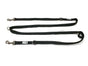 Multi Dog Lead - Nylon w/Reflective Stitching - Double Clip ,Coupler, Waist Belt, Short/Long, Quicktie - V631-MDPLDMUL25BLK