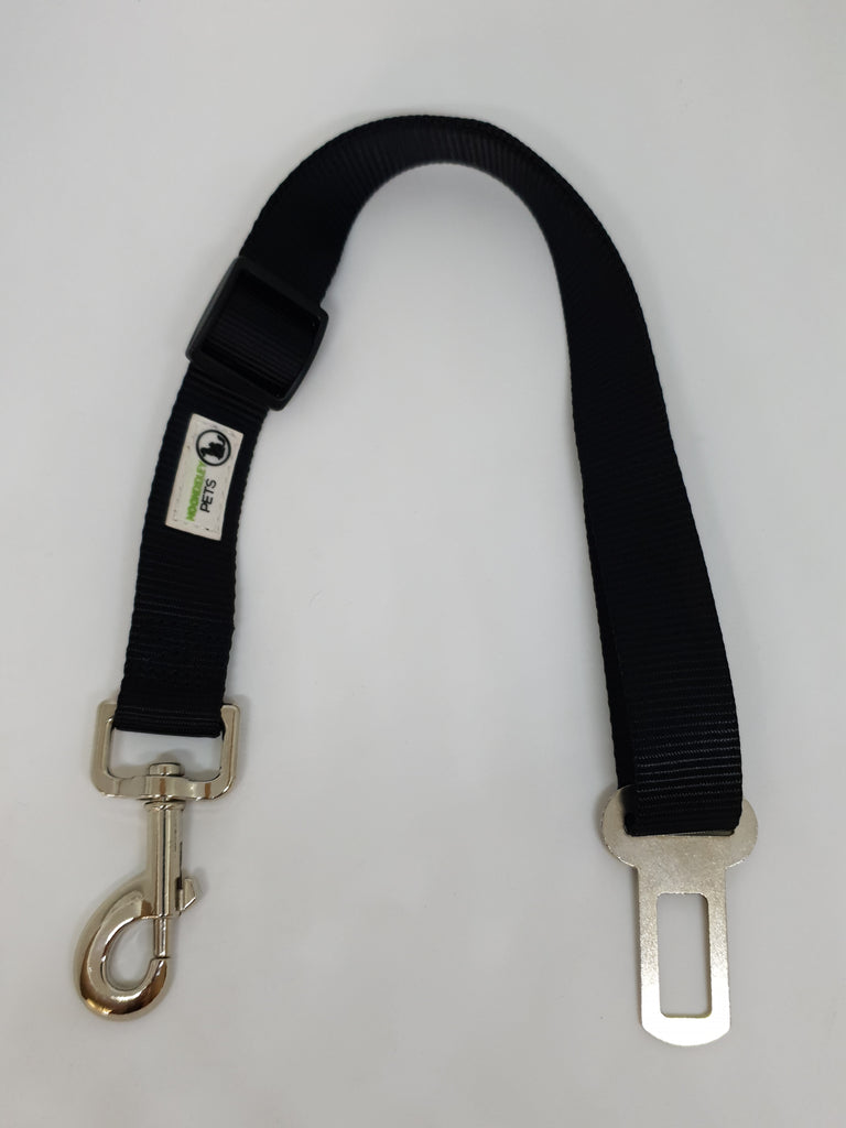 Seat Belt Safety Travel Attachment Connector - Moondidley Pets Black V631-MDPSBBLK