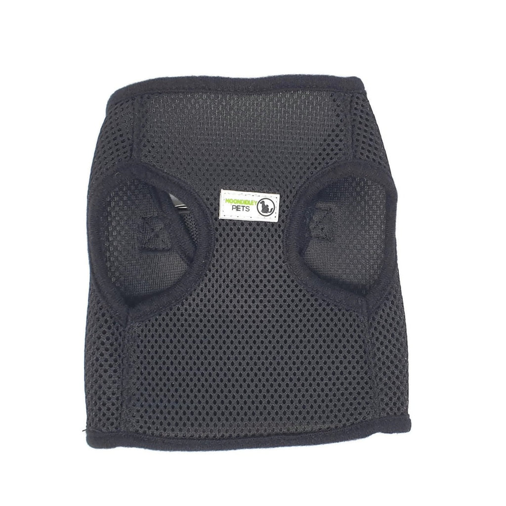 Vest Harness Pet Dog-Cat Step-in Velcro and Buckle Attachments - Moondidley Pets Small Black V631-MDPVESTSBLK