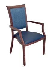 Harvey Dining Chair Stackable w Faux Leather Seat 95cm V637-13601