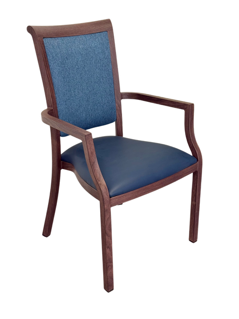 Harvey Dining Chair Stackable w Faux Leather Seat 95cm V637-13601