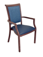 Harvey Dining Chair Stackable w Faux Leather Seat 95cm V637-13601