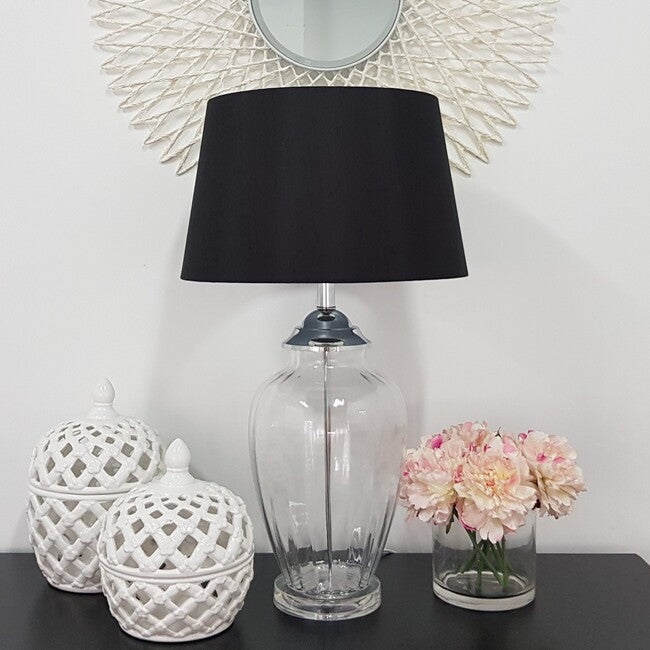 Lattice Decorative Lidded Jar Tall Flower Motive 29cm V637-20731