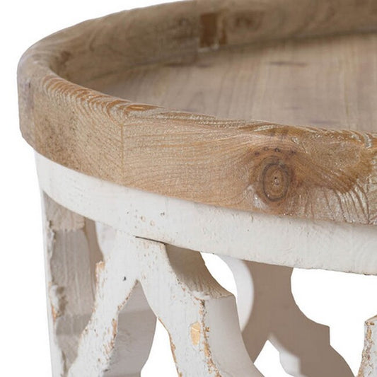 Lattice Round Shabby Chic Coffee Table 94cm V637-20827