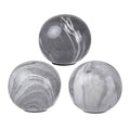 Set 3 Grey Marbleized Balls 10cm V637-20934