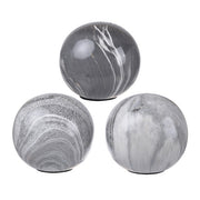 Set 3 Grey Marbleized Balls 10cm V637-20934