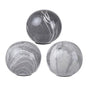 Set 3 Grey Marbleized Balls 10cm V637-20934
