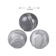 Set 3 Grey Marbleized Balls 10cm V637-20934