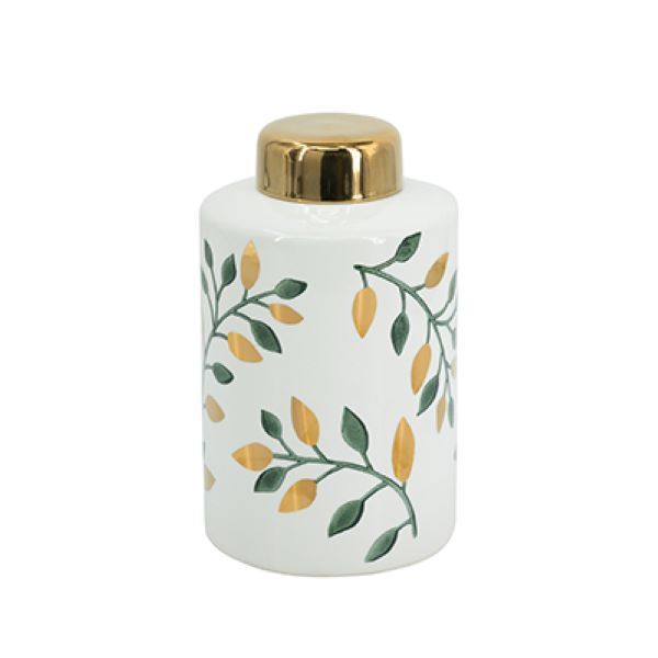 Tall Botanical Lidded Jar 41cm V637-20951