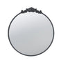 Baroque Black Round Mirror 81cm V637-20980