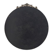 Baroque Black Round Mirror 81cm V637-20980