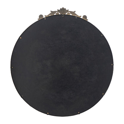 Baroque Black Round Mirror 81cm V637-20980