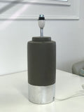 Zane Concrete Silver Trim Lamp Base Only 42cm V637-26060
