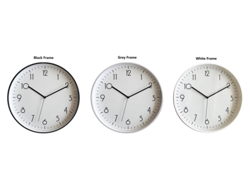 bulk 6 Modern Round Wall Clock 40cm V637-ACC30415