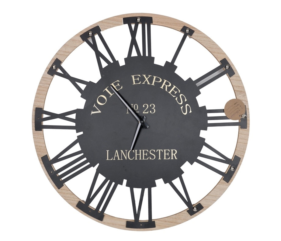 Roman Numeral Round Wall Clock 50cm V637-ACC31495