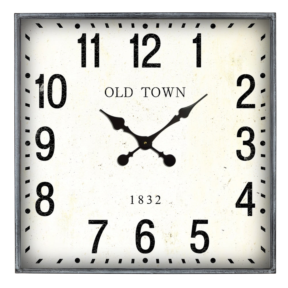 Square Iron Wall Clock 68cm V637-ACC32871