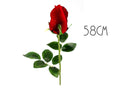 bulk 24 Artificial Single Stem Rose Red 58cmh 15x58cm V637-AFL18555