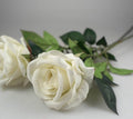 bulk 24 Articial Single Stem Rose White 62cm V637-AFL25017