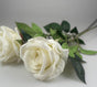 bulk 24 Articial Single Stem Rose White 62cm V637-AFL25017