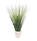 Artificial Grass in cement vase V637-AFL27798