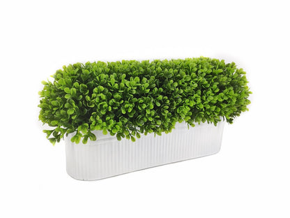 Artificial Grass in Oval Tin Pot 45cm V637-AFL29803