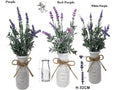 Set 3 Artificial Lavender in Glass Vase Assort 32cm V637-AFL30231