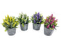 Set 4 Artificial Lavender In Plastic Pot 7x19cm V637-AFL30419