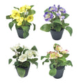 Set 4 Artificial Flowers In Plastic Pot 7x19cm V637-AFL30469