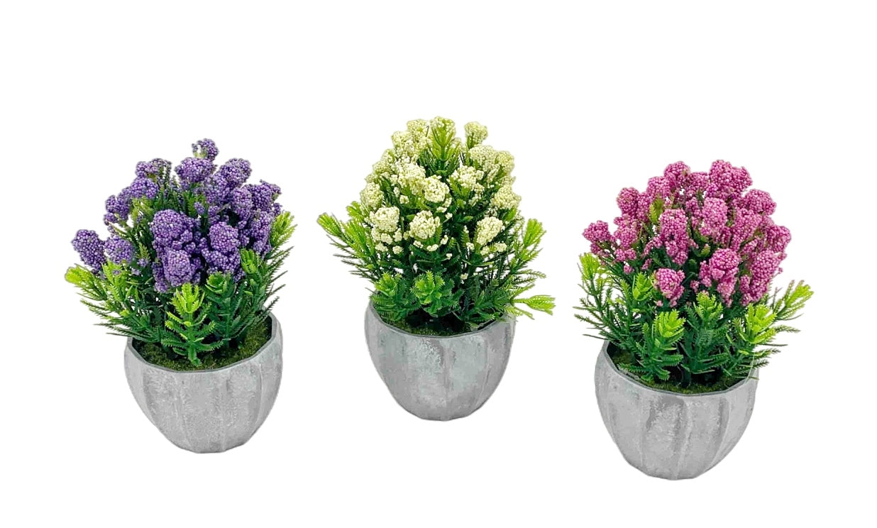 Set 3 Artificial Roseceae Assort 20cm V637-AFL30669