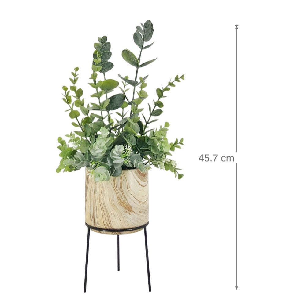 Artificial Plant in Ceramic Pot w Stand 45cm V637-AFL30722