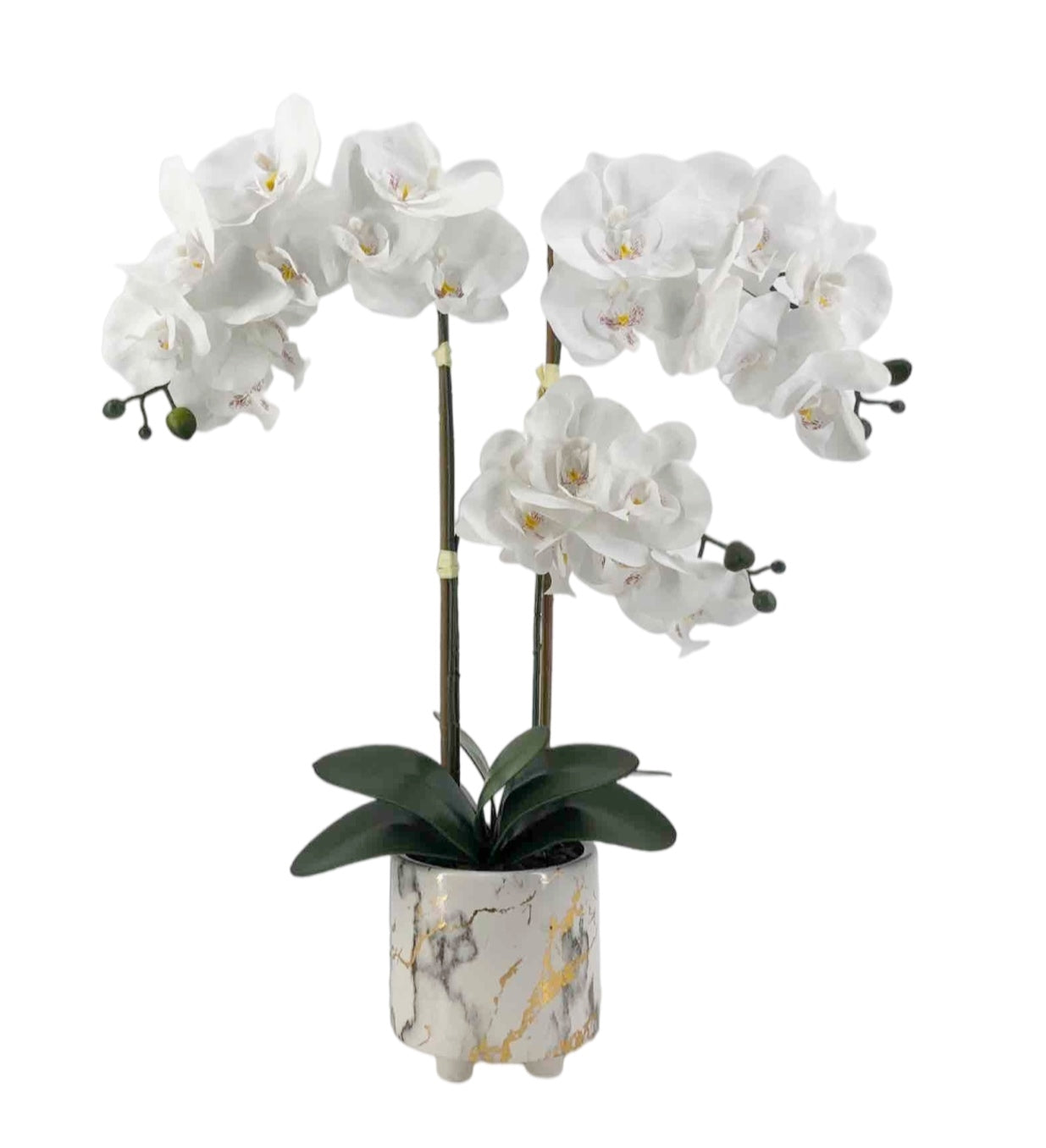 Artificial Orchid in Marble Ceramic Pot 55cm V637-AFL30729