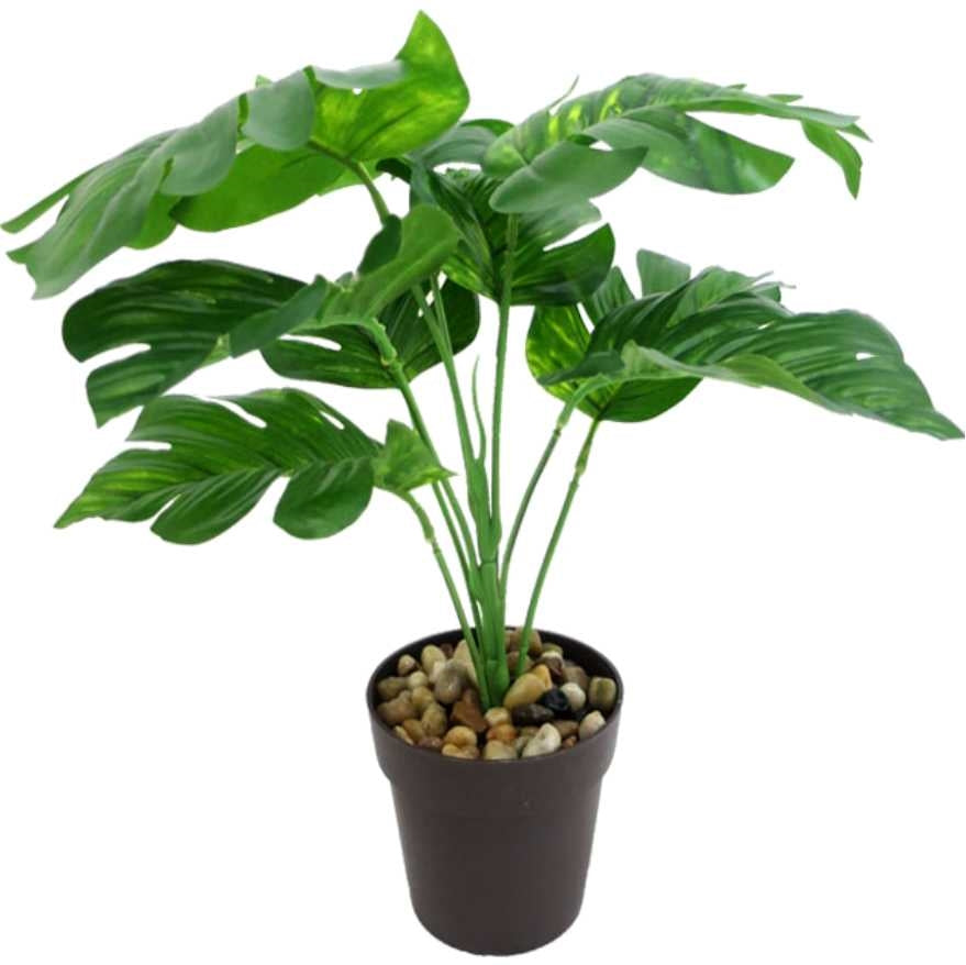 Set 2 Artificial Monsteria in Pot Assort 30cm V637-AFL31377