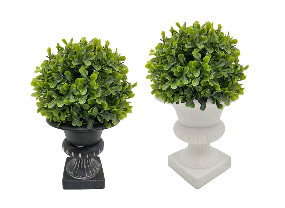 Set 2 Artificial Topiary in Urn Pot Assort 22cm V637-AFL31757