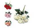 bulk 36 Artificial Rose Bunch Assort 27cm V637-AFL31788