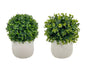 Set 2 Artificial Boxwood Topiary Ball in Ceramic Pot 29cm V637-AFL32070