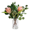 Artificial Protea in Glass Vase 46cm V637-AFL32317
