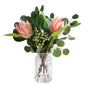 Artificial Protea in Glass Vase 46cm V637-AFL32317