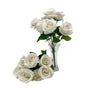 bulk 8 Artificial Rose Bouquet 7 Heads White 10x46cm V637-AFL32487