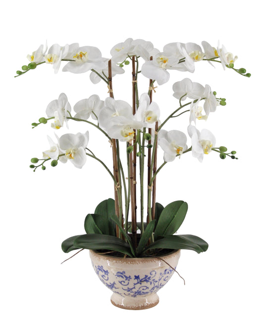 Real Touch Artificial Orchid in Ceramic Pot 68cm V637-AFL36986